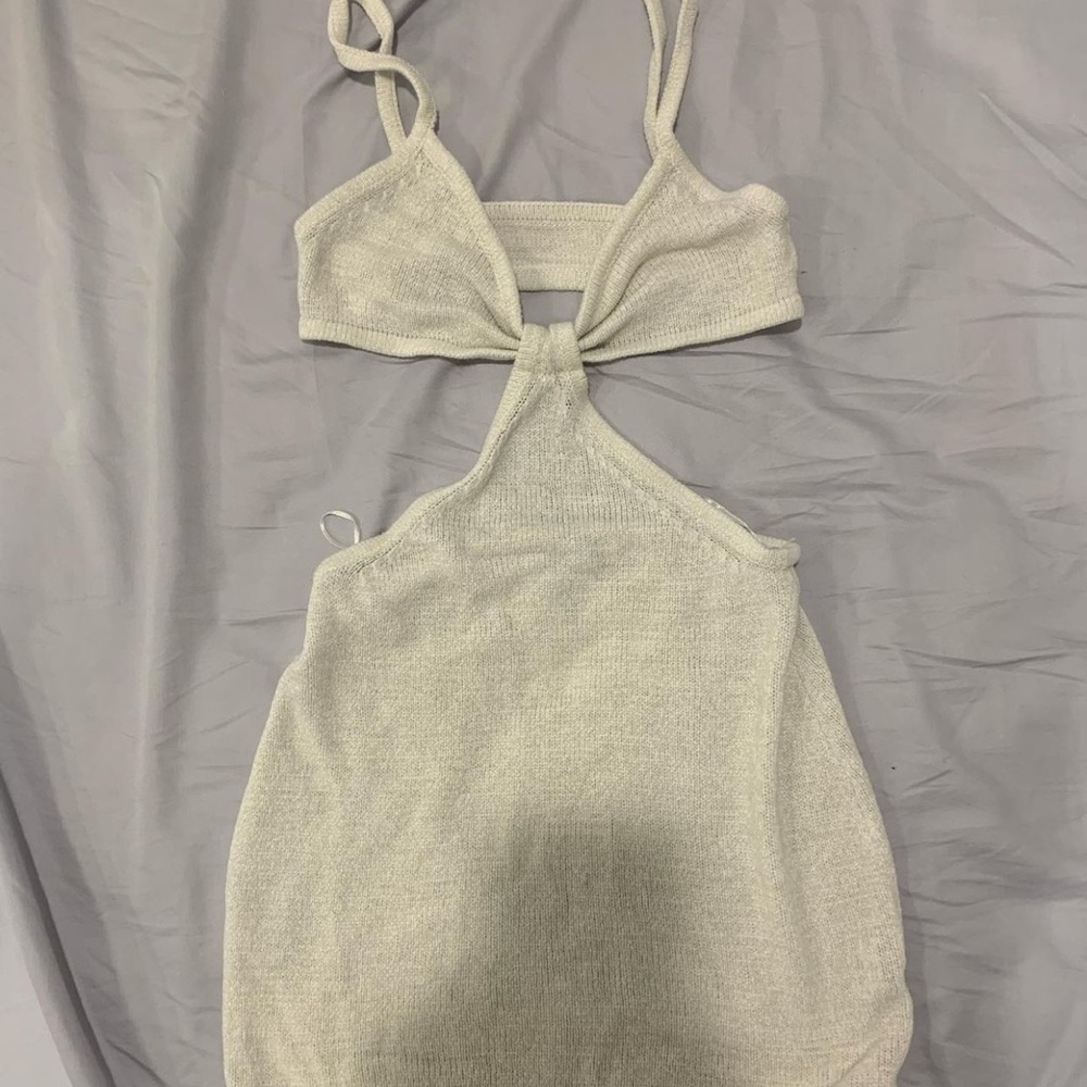 Off-white cut out dress
